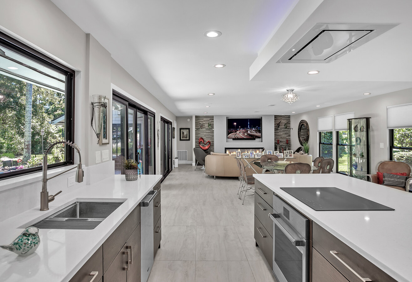 Natural light-filled kitchen and living area in a BeeTree Homes project in Jacksonville, FL