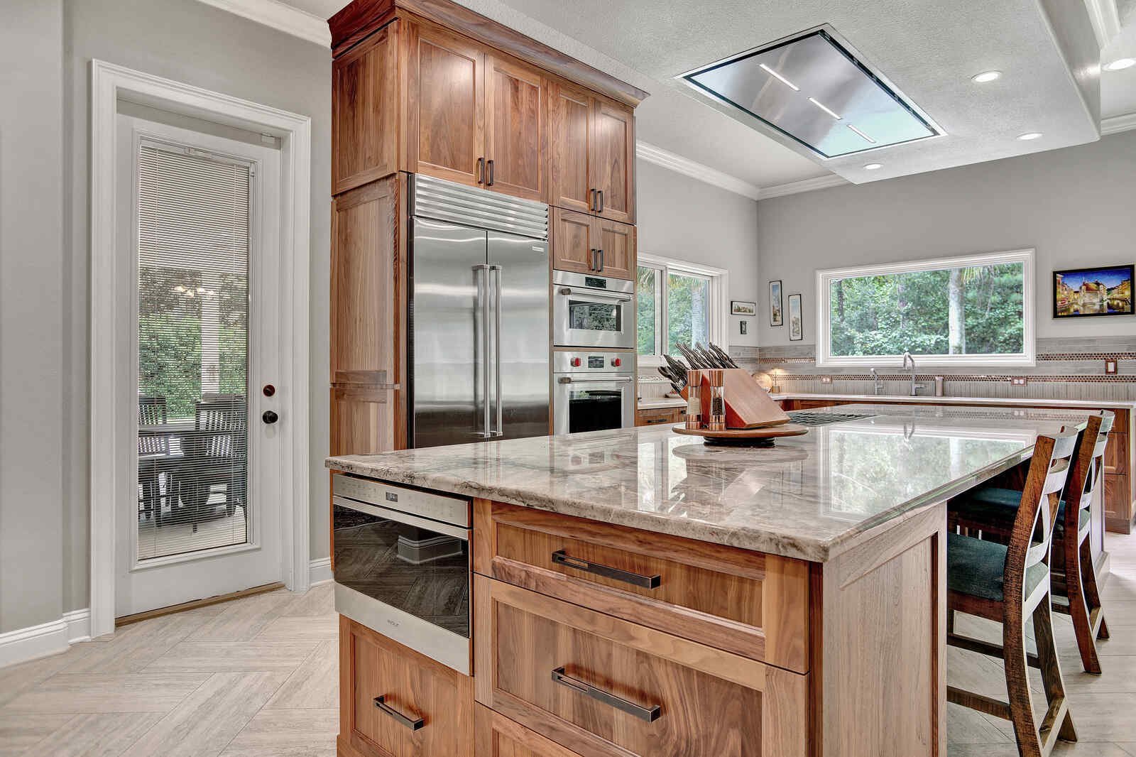 eclectic whole-home remodel kitchen island