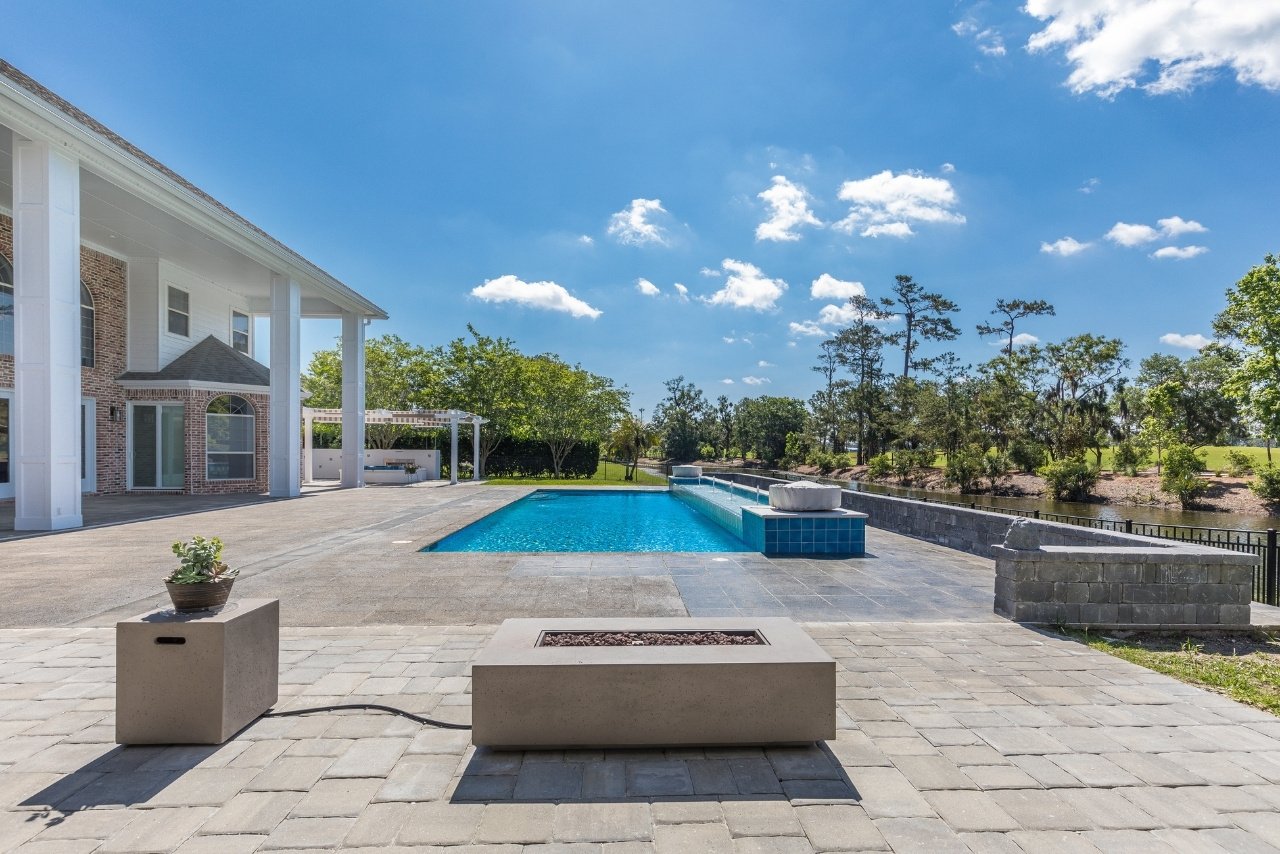 in ground pool in luxury outdoor living renovation in ponte vedra beach, florida (1)