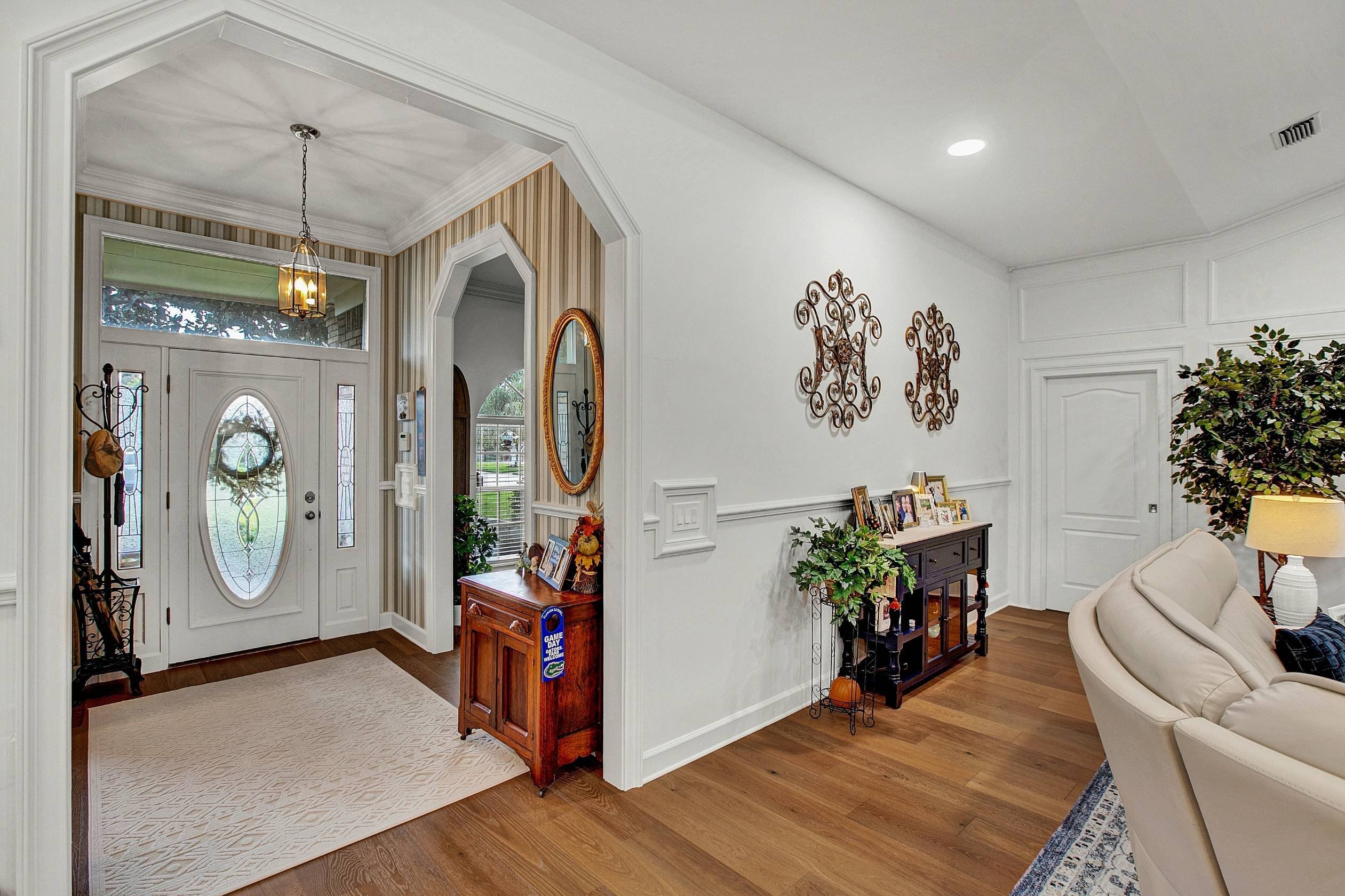 entryway and family room in a remodeled home in jax beach florida