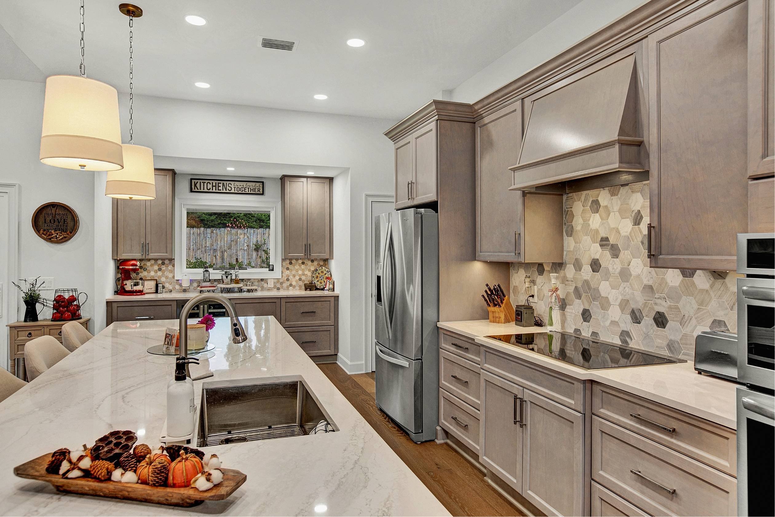 neutral kitchen renovation in jax beach fl with island seating
