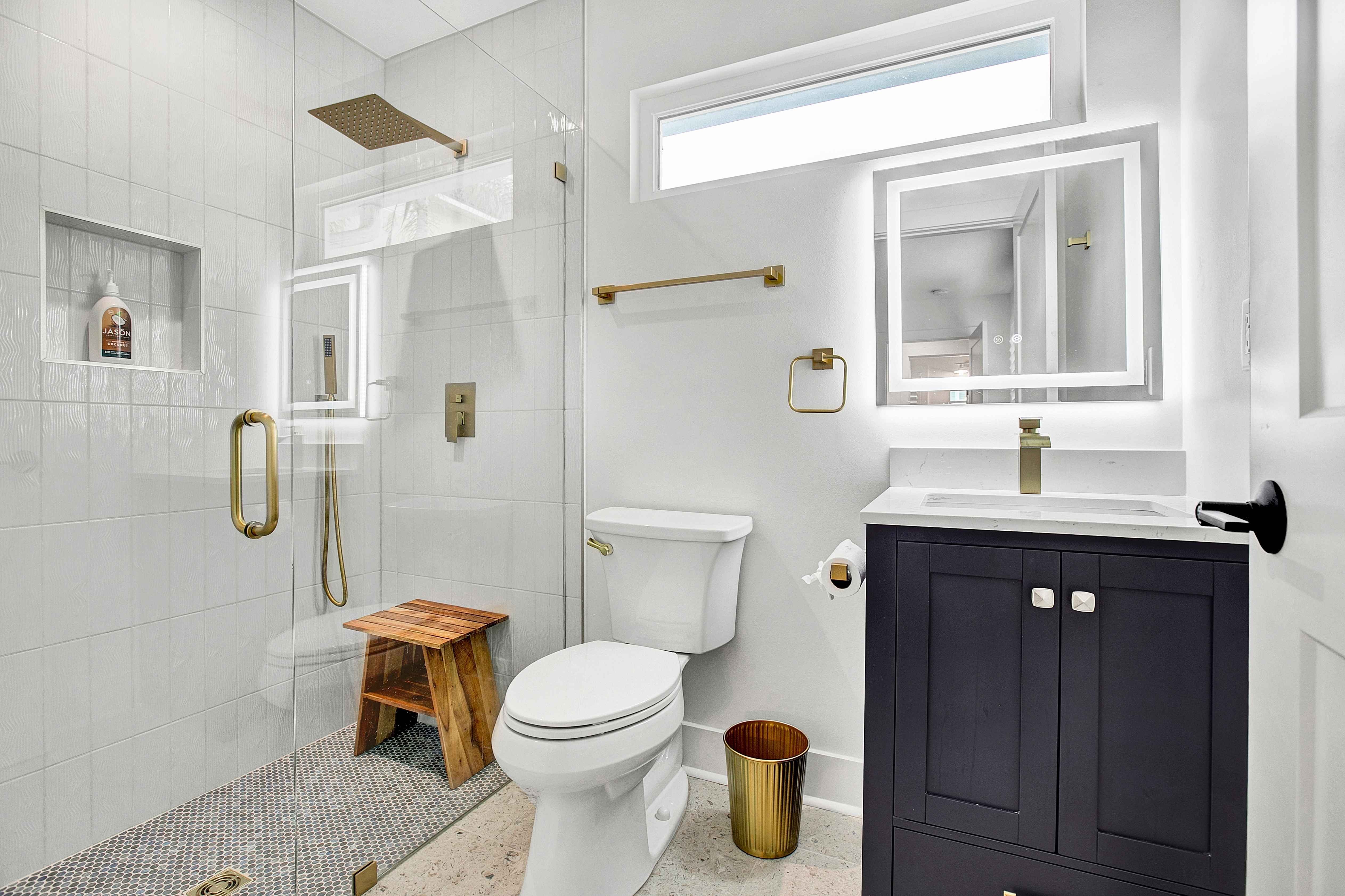 full bathroom remodel in jacksonville florida with curbless shower