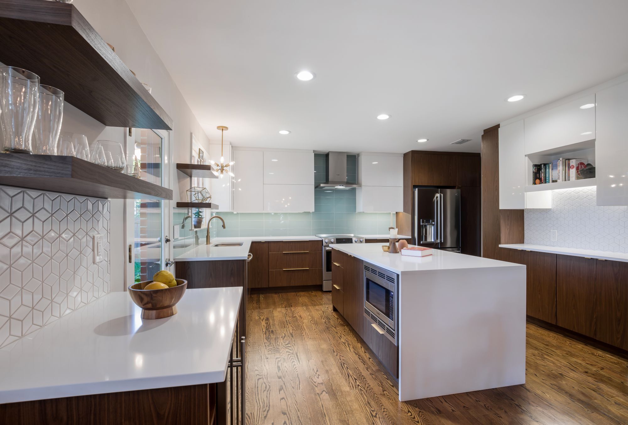 Mini Mid Century Kitchen by BeeTree Homes